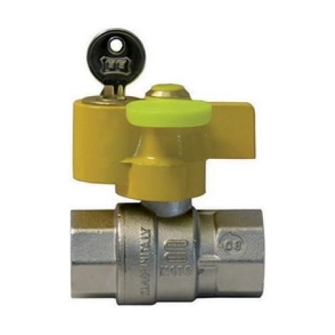 VALVOLA A SFERA GAS FF CON SERRATURA 3/4&quot