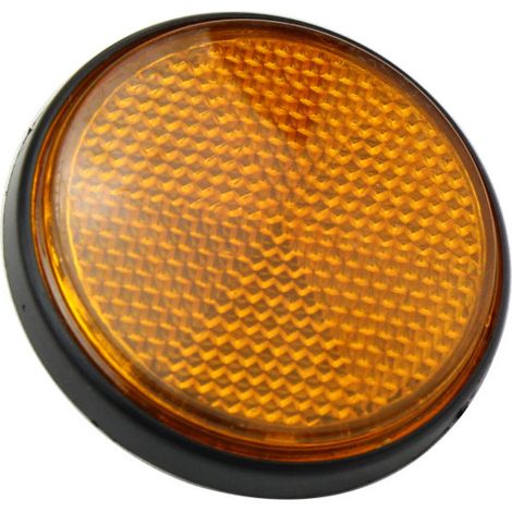 Motorradreflektor, Rückstrahler am hinteren Kotflügel eines Elektrofahrrads, rote Zierblenden von Qiaoge vorne und links/rechts