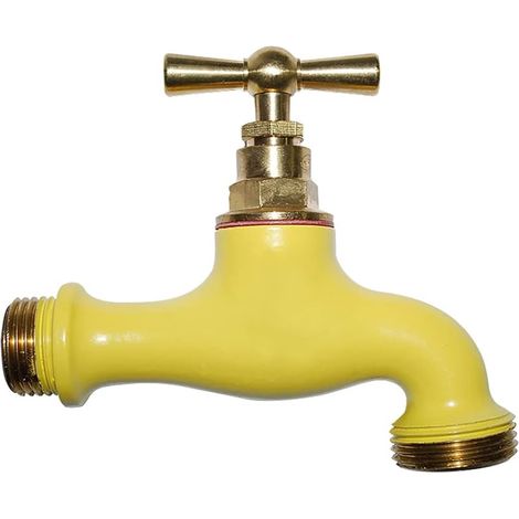Boutté – Robinet laiton jaune – Entrée 15x21 (1/2") Nez 20x27 – Raccord standard arrosage – Finition décorative