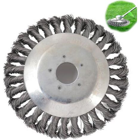 Tete De Tondeuse A Fil - Disque Rotatif En Acier - Brosse A Herbe Et Mauvaises Herbes - Pour Taille-Haie A Tige Droite - Diametre 150 Mm - 1 Piece