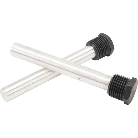 Lot de 2 anodes de rechange en magnésium pour chauffe-eau, filetage NPT 1/2 po, compatibles avec la plupart des chauffe-eau de camping-cars. (1/5)