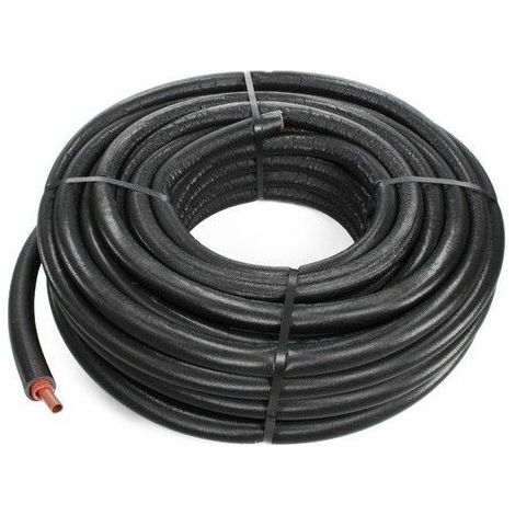 Tube PER prégainé isolé rouge Ø25 – Isolation thermique pour chauffage et eau sanitaire – Gaine en polypropylène et mousse PE – 1 mètre