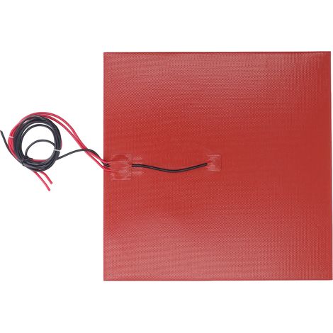 3D-Drucker-Heizmatte 450 W, 350 mm Seitenlänge, sicherer 100-kΩ-Thermistor, stark haftende Silikon-Heizmatte für Heizbetten, 12 V DC