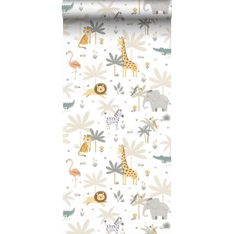 papier peint animaux de la jungle beige et gris - Sanders & Sanders (1/5)