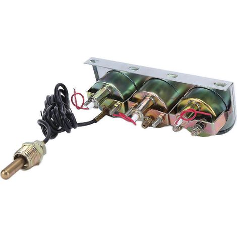 Manomètre de température d'eau 52 mm - Kit de manomètre de pression d'huile AMP compatible avec les véhicules 12 V (1/5)