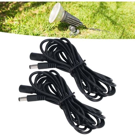 Rallonge LED 2pcs LED Rallonge de Lumière Solaire DC12V 24V 5.5x2.1mm Mâle à Femelle Surveillance Rallonge de Puissance Prise et Rallonges (1/4)
