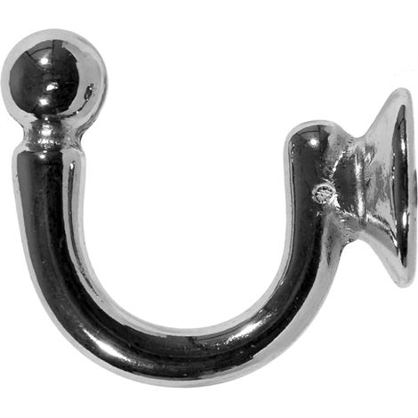 2 supporti cromo monoblocco fisso aperto per tubo tende