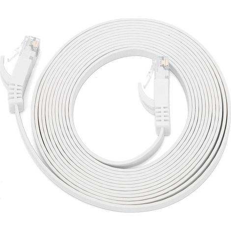 Cble Ethernet CAT6 Gigabit, 8 curs, paire torsadée, cavalier réseau, fil de cuivre plat, fournitures, 3 mètres (1/5)