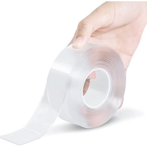 Nastro biadesivo extra forte (3 m), nastro adesivo biadesivo resistente, non lascia residui, rimovibile, riutilizzabile, lavabile – Nastro adesivo multifunzionale visto in TV (1/5)