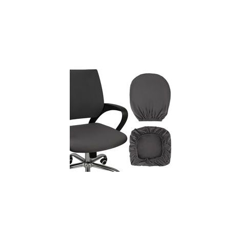 Housse de Chaise de Bureau Noir, Lavable Housse Fauteuil Bureau, Élasticité Housse Chaise Bureau, Convient à la Plupart des Chaises de Bureau de 38 à 48 cm (1/5)