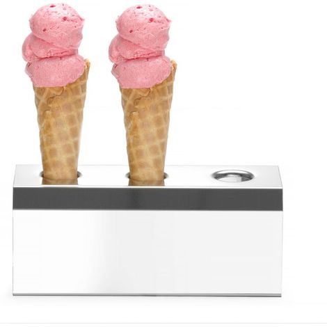 Supporto per gelato in acciaio inox per 3 waffle - Hendi 755730 (1/4)