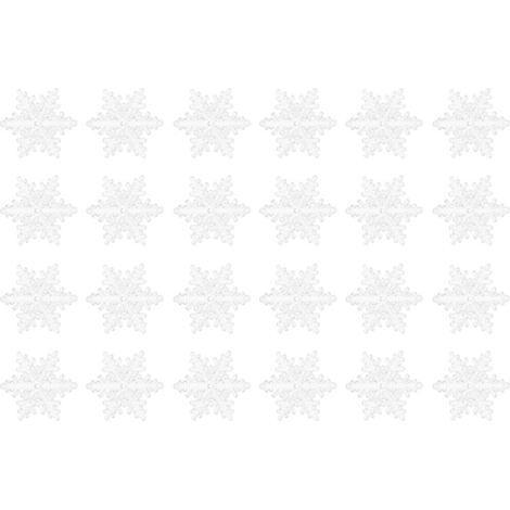 Jeffergarden Décoration de flocon de neige de nol, 24 pièces, 5.5cm, ornement suspendu pour fête à domicile, décor d'arbre de nol (1/5)