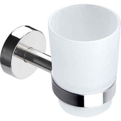 Portabicchiere vetro e acciaio inox installazione a parete  Mira-501 kamalu
