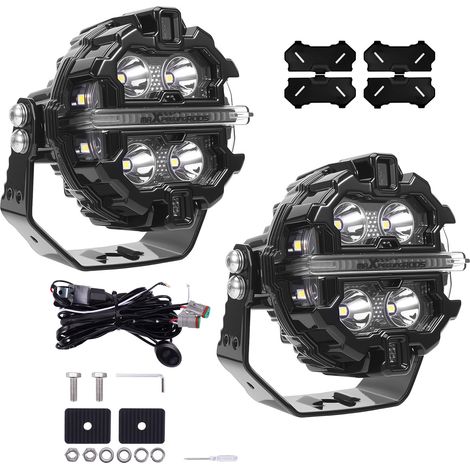 270-Degree Beam Universal 3.5" LED Driving Light For Automotive White Amber Mode (1/5)
