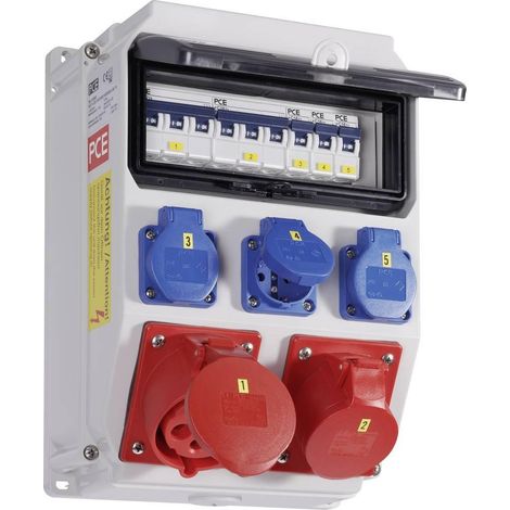 PCE Delta Anif7 repartidor de corriente amarillo IP54 400V 32A
