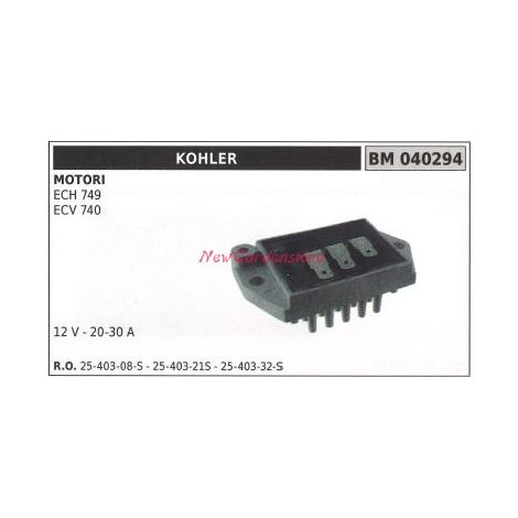 Regulador de tensión motor KOHLER ECH 749 ECV 740 12 V - 20-30 A 040294
