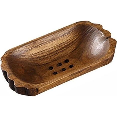 Porte-savon en bois pour la douche, artisanat, baignoire, porte-savon, plateau de rangement, plateau pour éponges et rondelles (1/5)