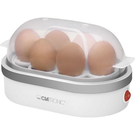 Clatronic EK 3497 - Eierkocher, für 6 gekochte Eier, 400 W, Farbe white