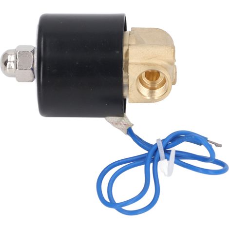 Électrovanne 2W Normalement Fermée, corps en laiton, noyau cuivre, bobine électrique pour eau gaz huile, 1/4 pouce 12V DC (1/5)