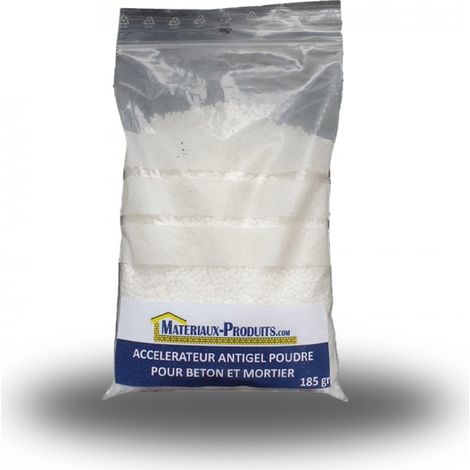 Accélérateur, antigel poudre pour béton et mortier - 185 g Blanc - MATPRO