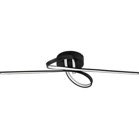 Plafoniera Minimal Selvina 1 Acciaio Nero Luce Led Integrato 19W (1/4)
