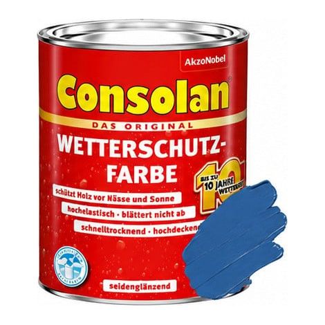 Consolan Wetterschutz-Farbe 0,75 L sommerblau