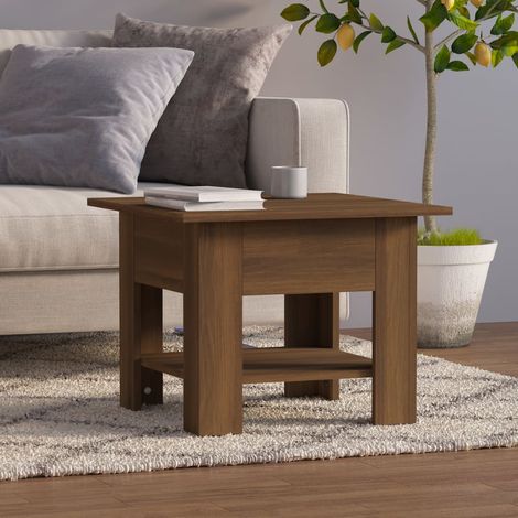 Couchtisch Braun Eichen-Optik 55x55x42 cm Holzwerkstoff (1/5)