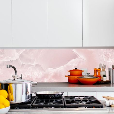 Crédence Adhésive Marbre Rose Poudré 200 x 40 cm (1/5)