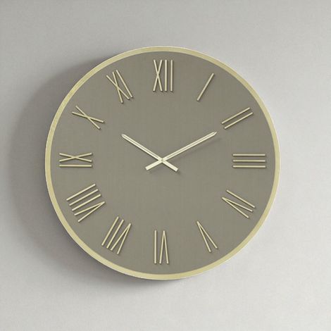 Orologio rotondo D60 cm in Laminam Ardesia con dettagli Oro LAZARUS (1/3)