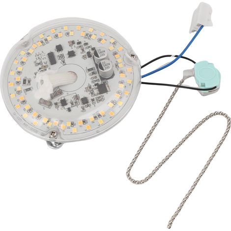 Remplacement de l'éclairage LED pour ventilateur de plafond 3,93 pouces avec interrupteur à chaînette, 18 W, 2000 lm, fixation magnétique, 3 températures de couleur (CCT) et variation d'intensité. (1/5)