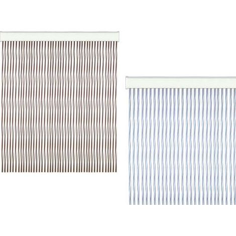 Cortina Twist para puertas en PVC antirruido antimoscas blanca cm 100X220