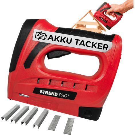 Elektrotacker Strend Pro J-126, 3,6 V, Li-ion, Klammern 6-10 mm, Nägel 10 mm