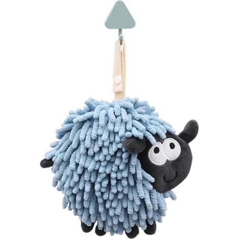 Joli torchon à main en chenille à motifs de dessins animés, doux et absorbant, en fibre de polyester, idéal pour la cuisine et la salle de bain. Disponible en 7 couleurs multicolores. (1/4)