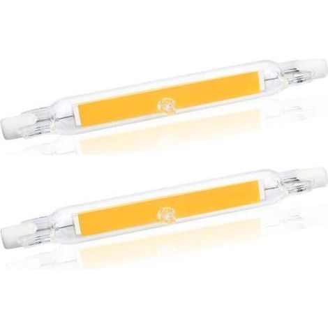 5W R7S 78MM Ampoule LED de J78 COB filament, 500 lumens 360 degrés, ampoule halogène 30W 48W 50W équivalent, parfait pour maison, cuisine, pièce, balcon, bureau, etc (2pcs, Blanc Chaud 2700K) [Classe (1/5)