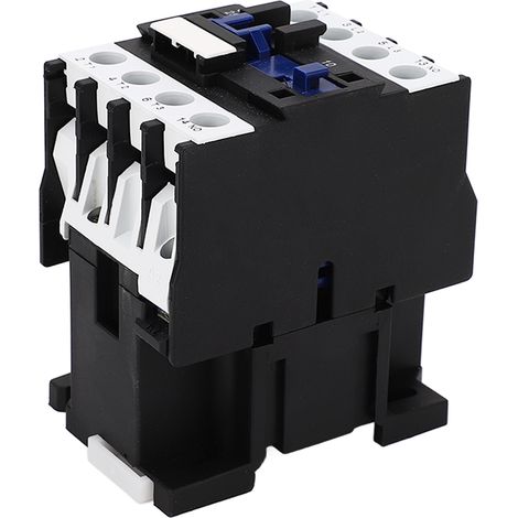 Contacteur AC 220V 3P NO 25A, montage sur rail DIN, contacts argentés, faible tension, contrôleur moteur tripolaire (1/5)