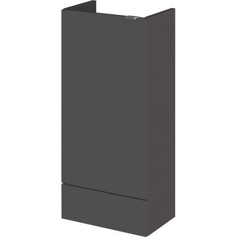 Hudson Reed Fusion Compact Gloss Grey 400mm Single Door Storage Unit - OFF983 (1/3)