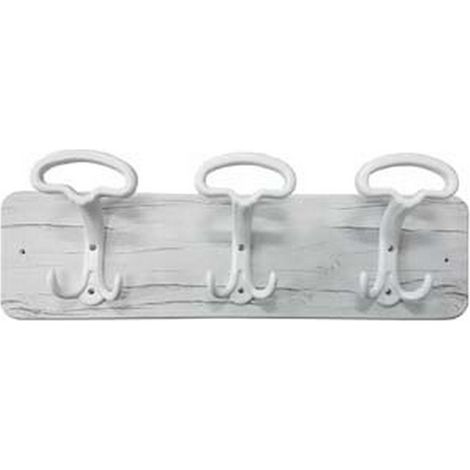 2PZ PORTABITI SHABBY CHIC 3 POSTI BIANCO - cm.48x16,5h.
