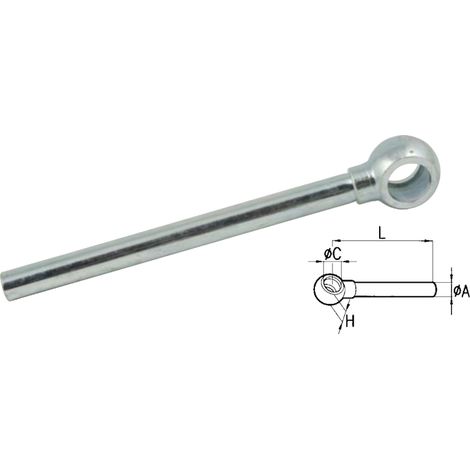 Raccordo a occhio lungo per tubo in acciaio bonderizzato diametro 10 a 15mm - 83096