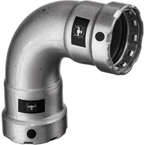 Viega Megapress-Coude à 90 degrés, DN 25 acier non allié, revêtement zinc-nickel modèle 4216, 694531 (1/4)