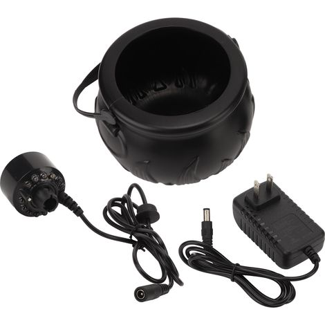 Lampe d'ambiance Halloween portable - Pot noir effrayant mignon avec lumière atomisée - Décoration 100‑240V prise US (1/5)