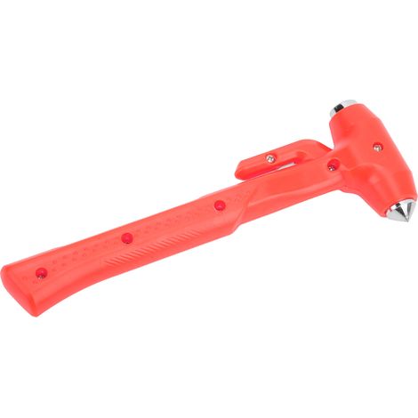 Marteau de sécurité automobile avec coupe-ceinture et brise-vitre, outil d'évacuation d'urgence pour bus, berlines et véhicules de chantier. (1/5)