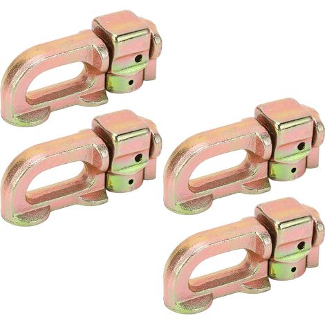L Piste à Double étalon, Taille Standard 4pcs L Suile à Double é Raccord de Goujons Flexible Utilisation Polyvalente pour Le Lit de Camion Remorque (Or Bronze) (1/5)