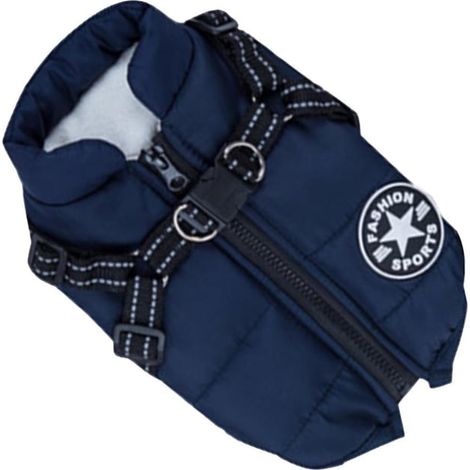 Gilet pour chien, QttvbTna, taille L, bleu/noir (1/5)