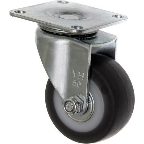 TOOLCRAFT TO-5137866 Roulette pivotante TPR 50 mm avec plaque de fixation Capacité de charge (max.): (1/4)