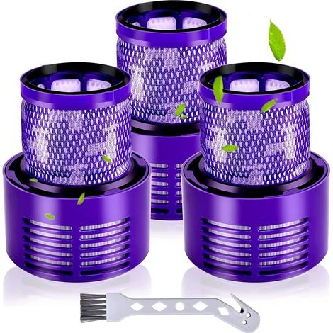 3 Pack Filtre pour Dyson V10 SV12 Cyclone Series, Compatible pour Dyson V10 Absolute, V10 Animal, V10 Motorhead, V10 Total Clean Aspirateurs, Remplacer DY-969082-01 (1/5)