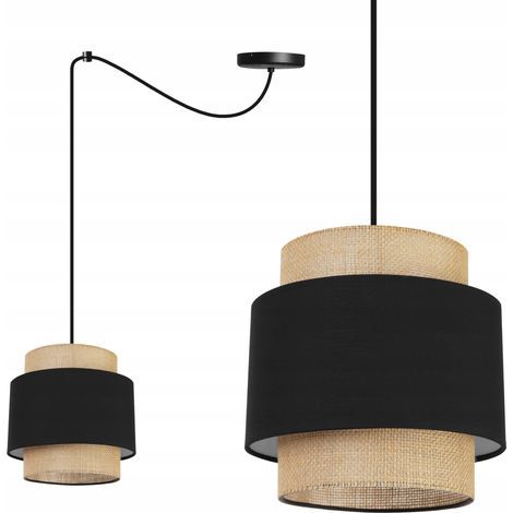 LAMPADA A SOSPENSIONE, LAMPADARIO DA SOFFITTO, PARALUME, BOHO JUTA