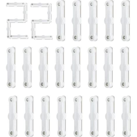 Aimants pour moustiquaires,22pcs Bandes magnétiques Clips magnétiques Autocollants Clips pour moustiquaires fenêtres (1/4)