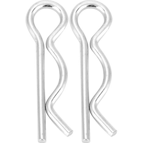 Goupille fendue R, goupille de retenue, clip de fixation, zingué brillant (2 x 40 mm, 20 pièces) (1/5)