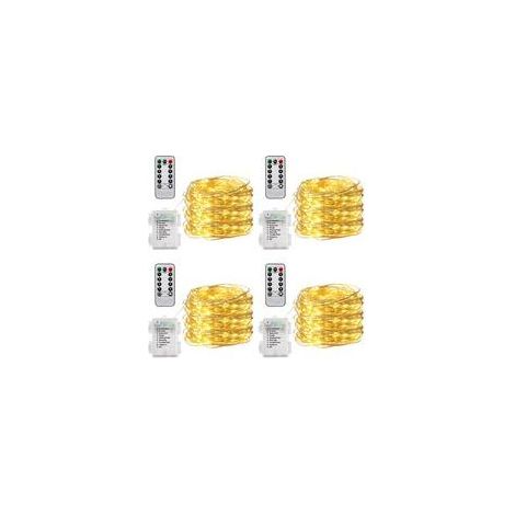 Guirlande lumineuse extérieure de 4 pièces, 5 m, décorations de Noël, éclairage d'ambiance chaleureux pour jardin (1/5)