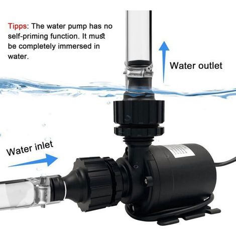 Pompes Eau 12V 800L/h Lot 2, Submersible Sans Balais Fontaine Bassin, Circulation (1/5)